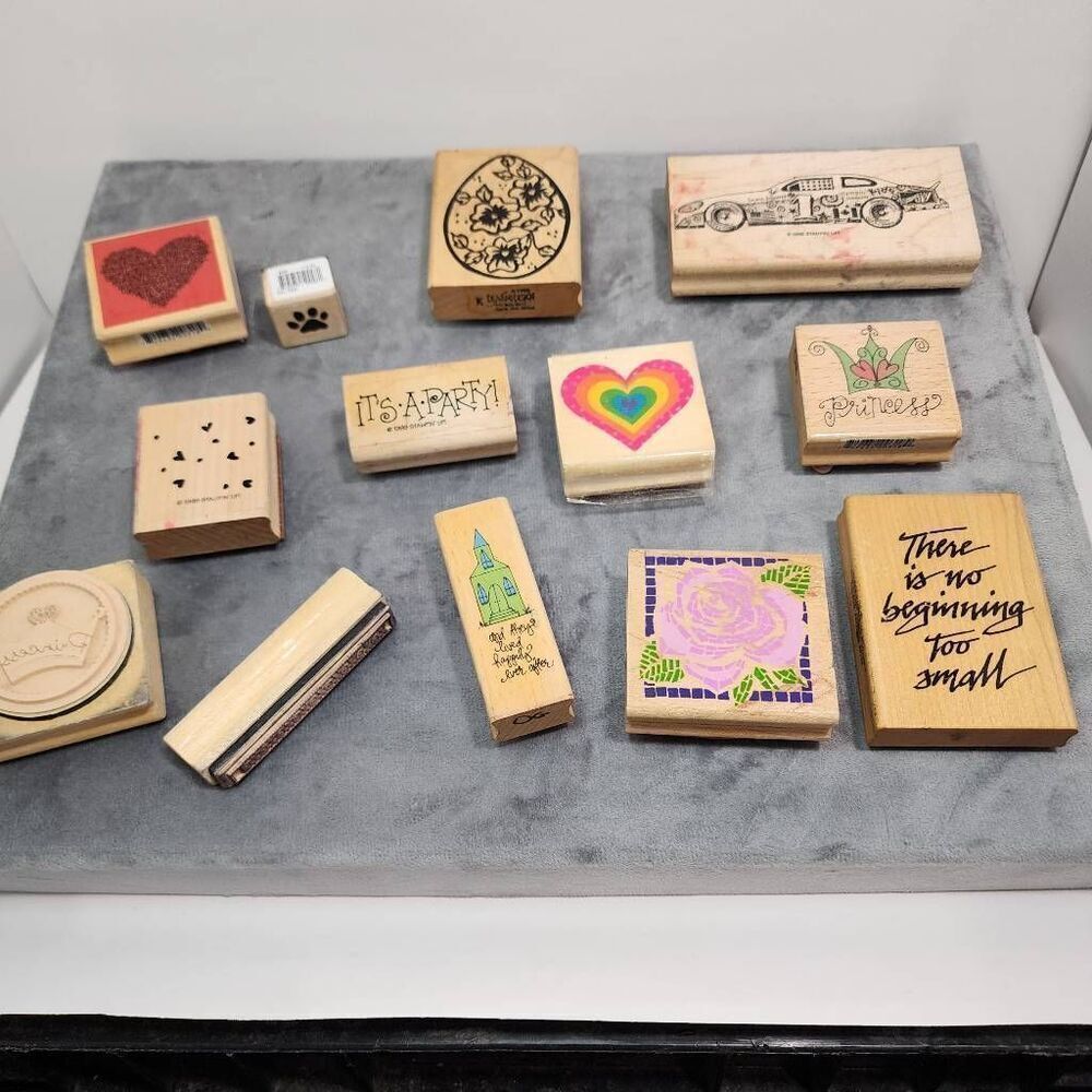 13 rubber stamps